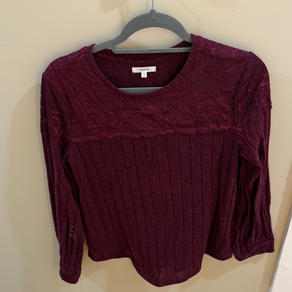 Maurice’s Burgundy Lace Blouse